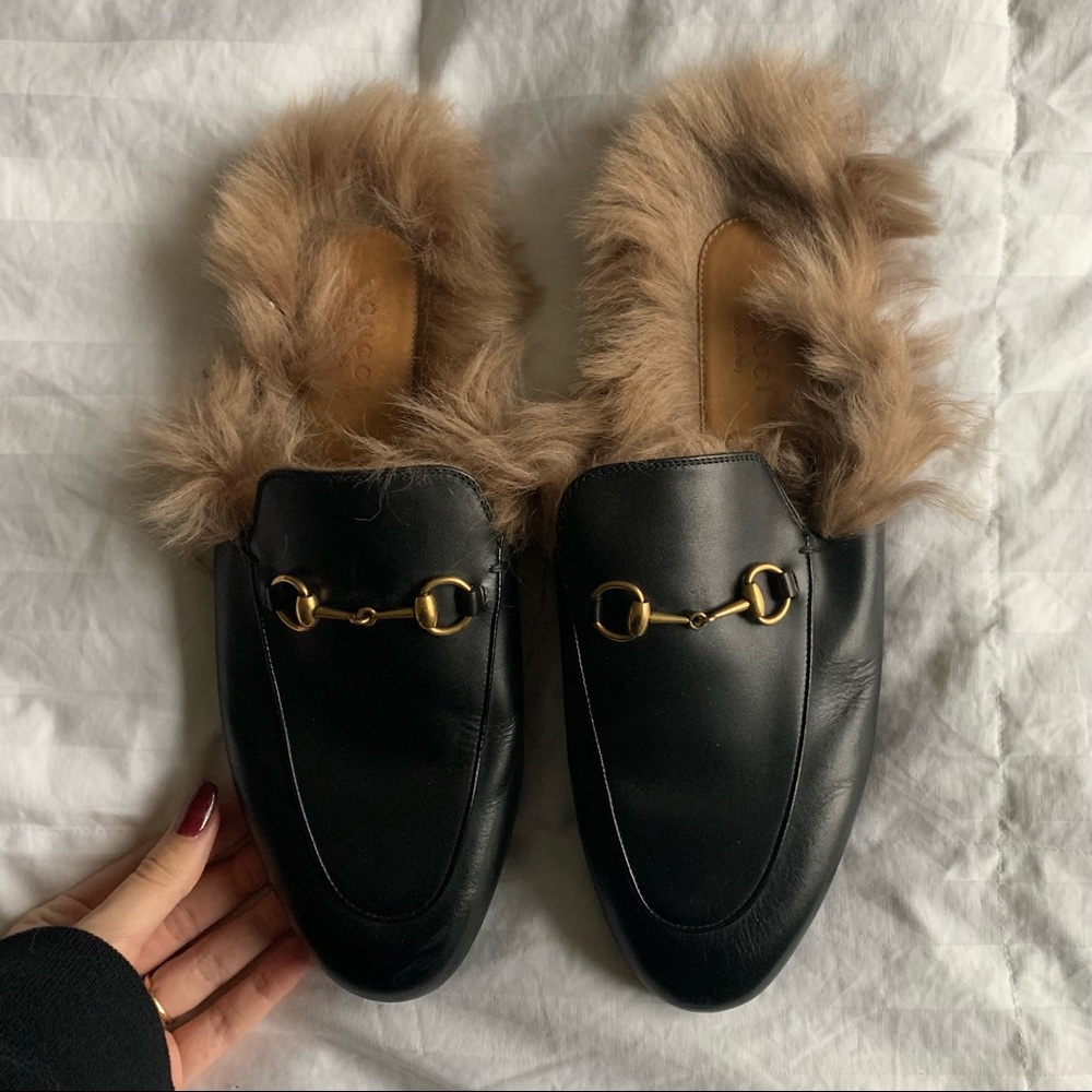 Authentic Gucci Fur Loafers